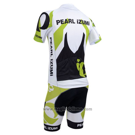 2013 Abbigliamento Ciclismo Pearl Izumi Bianco e Verde Manica Corta e Salopette
